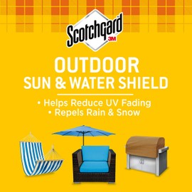 Scotchgard Water & Sun Shield Fabric Water Repellent Spray with UV Protection – 10.5 oz Aerosol (Pack of 4), Outdoor Fabric Protector for Patio Furniture, Upholstery, Canvas, Leather & More