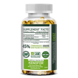 KENOFOR Saw Palmetto 500mg Prostate Supplement Urinary Support - 120 Capsules