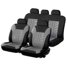 JDWBT Universal Car Seat Covers, Protective Covers for Front Seats and Rear Seats, Complete Set, Car Seat Covers Set, Seat Cover Protector 5 Seats (Grey 5 Seat)