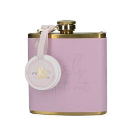 Creative Tops Ava & I Stainless Steel 'Girls Night Out' Hip Flask, 170 ml (6 fl oz) - Gold/Pale Pink