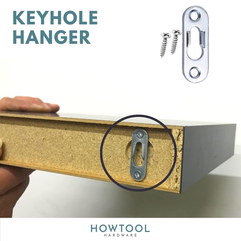 HOWTOOL Heavy Duty Keyhole Hanger with Phillips Screws & Anchors,