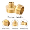 lasuroa Solid Brass Garden Hose Adapter, 3/4" GHT to 1-1/2"