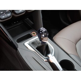 Bashineng Skull Shift Knob Gear Stick Shifter Handle Shifting Lever Transmission Universal Fit Most Manual Automatic Cars Truck SUV Vehicle (Black)