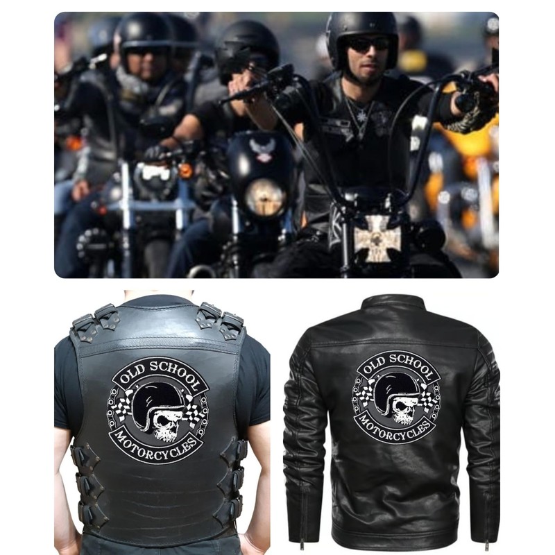 BIG PATCH Skull Old School Embroidered Iron on Patch Sew