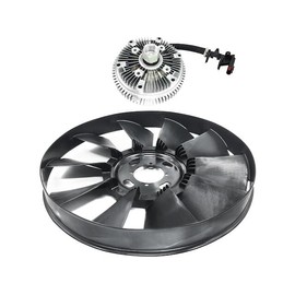 Electric Fan Clutch and Radiator Cooling Fan Blade Kit - Compatible with 2002-2009 Chevy Trailblazer