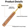 Measuring Spoons Set of 4, Stainless Steel Gold Measuring Cups