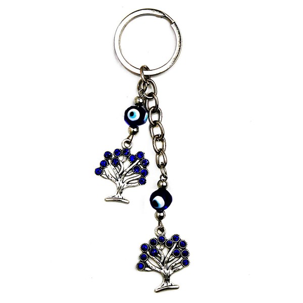 LUCKBOOSTIUM 2 Sacred Tree Charm with Blue Crystal & 2