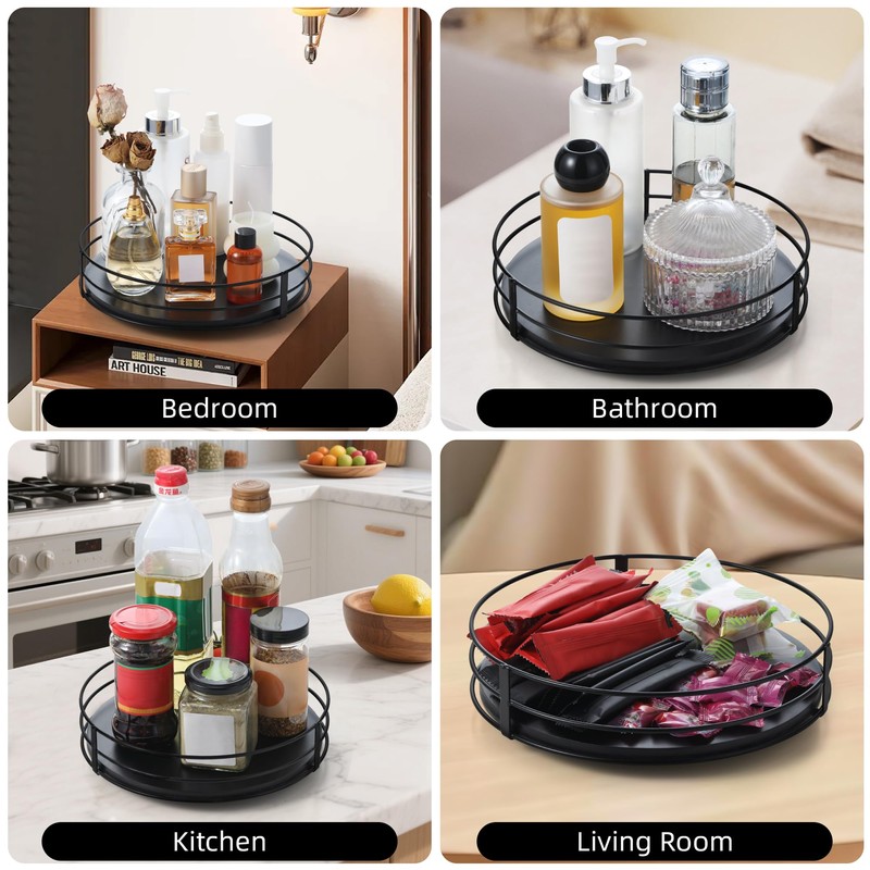 10 Inch 360° Rotating Perfume Tray, Perfume Holder Organizer, Turntable