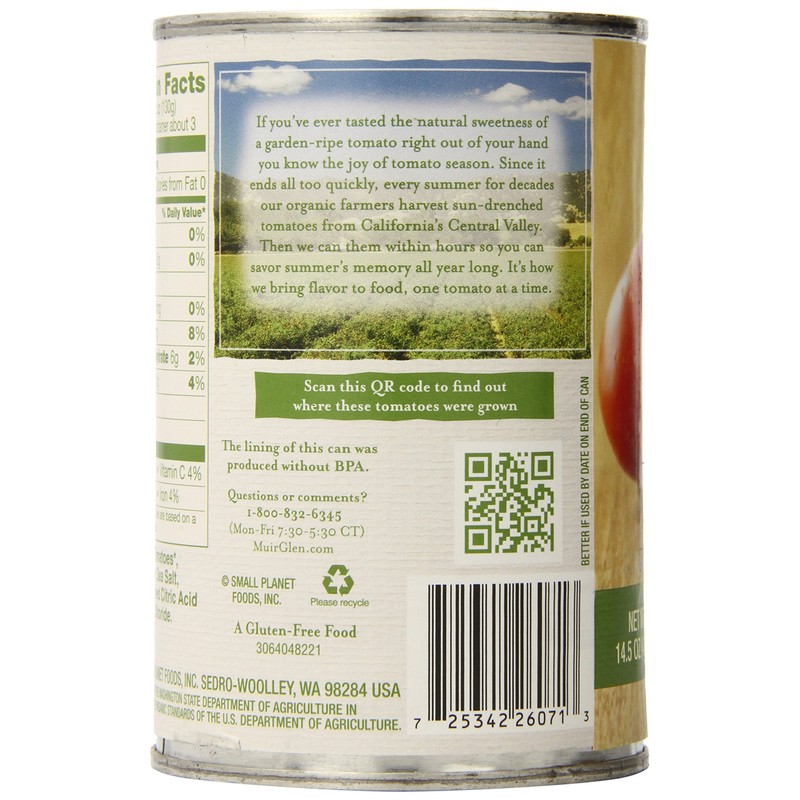 Muir Glen Organic Premium Diced Tomatoes, 6 Count