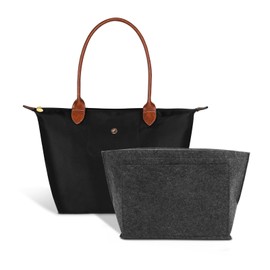 Large Work Tote Bag For Women: Black With Purse Organizer Insert For 13-15" Laptop - Office Professionals College Students Aged 25-45 - Commute Travel