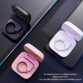 Bluetooth Remote Control Page Turner, für TikTok für Kindle App Remote Scrolling Ring Clicker, Kamera Remote Shutter Selfie Button für Handy (Schwarz)