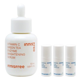 Innisfree Vita C Green Tea Enzyme Blemish Toning Serum Large Capacity 50ml+ (Add 3 Cica Ampoules 7mlx) / 이니스프리 비타C 그린티 엔자임 잡티 토닝 세럼 대용량 50ml+(시카 앰플7mlx3개 추가)