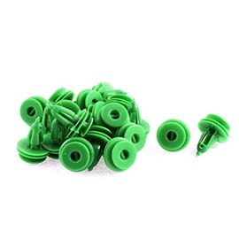 sourcingmap 20 Pcs Green Plastic Door Weatherstrip Mat Rivet