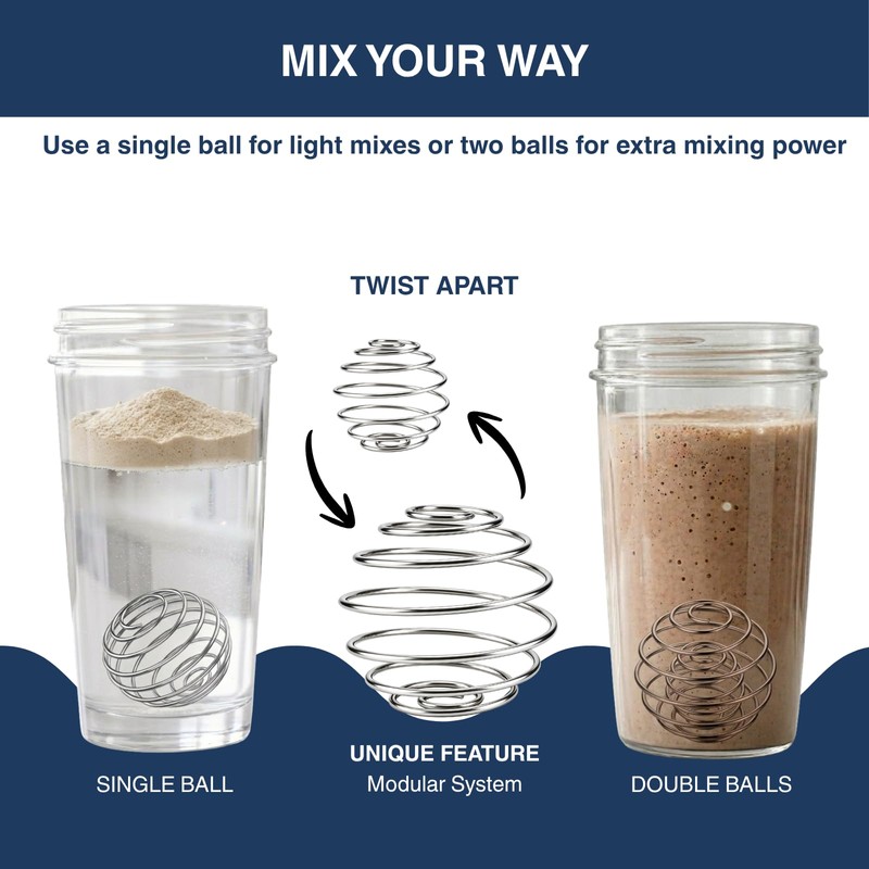 Shaker Balls for Protein Shakes, 304 Stainless Steel Shaker Balls