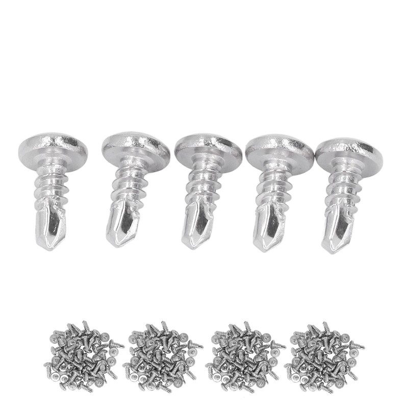 200PCS Self Drilling Screws 304 Stainless Steel Round Head Drill