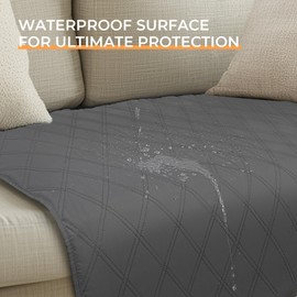 Luciphia 100% Waterproof Couch Cover Blanket for Dogs Anti-Slip Pet Couch Protector Sofa Mat Puppy Cat Blanket with Non-Slip Bottom, Grey, 30x70 Inch