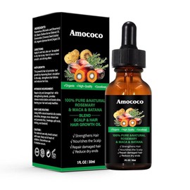 Amococo Rosemary & Batana Oil -Blended with Jojoba & Argan Oil-100% Organic Essential Oil forHair Haircare Daily Repairing Restore Moisture Vitamins - Specification: 1pcs