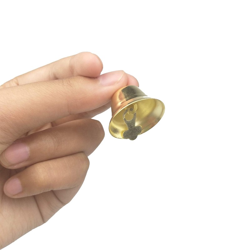60PCS 26mm/1inch Gold Bells Mini Liberty Bells for Crafts Favor