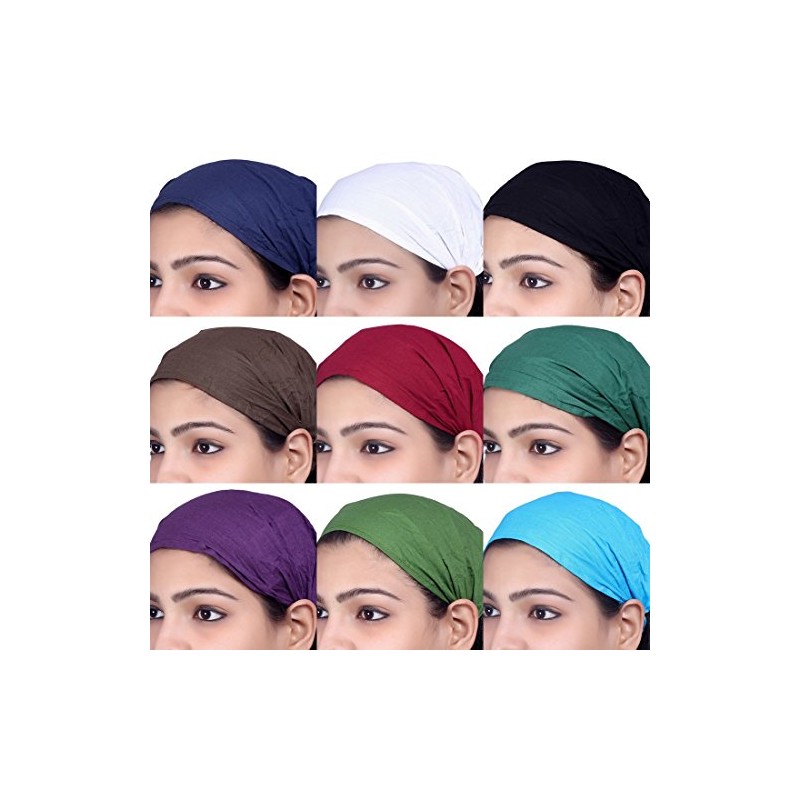 Sarjana Handicrafts Lot 10 Pieces Womens Mens Cotton Headband Hairband