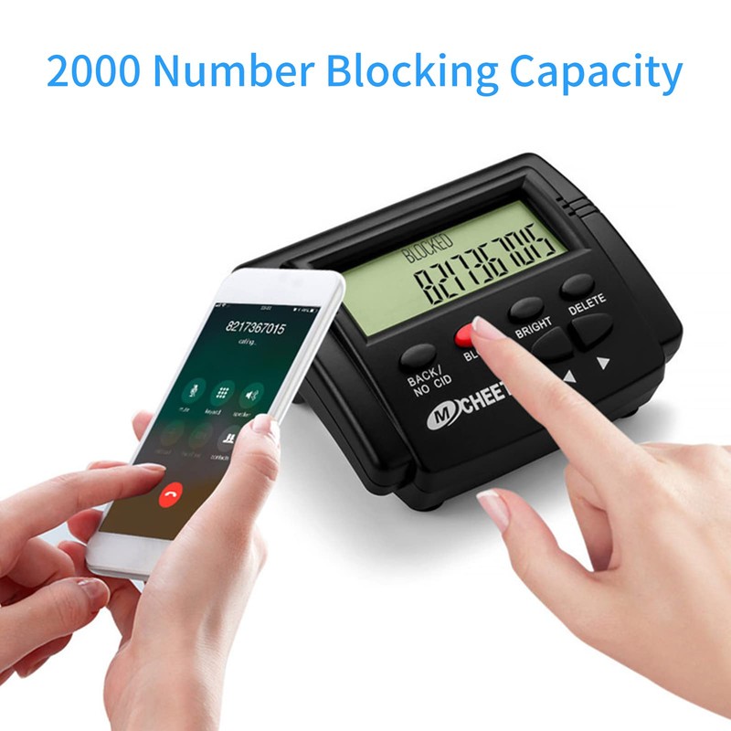 HUIOP Call Blocker for Landline Phones Telephone 2000 Caller ID