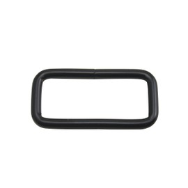 Wuuycoky 2" Inner Length Black Rectangle Rings Loop Ring No Welded for Strap Webbing Belts Buckle Pack of 6