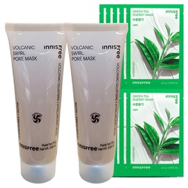 Innisfree Volcanic Pore Dual Mask 2pcs+ / 이니스프리 화산송이 모공 듀얼 마스크 2개+