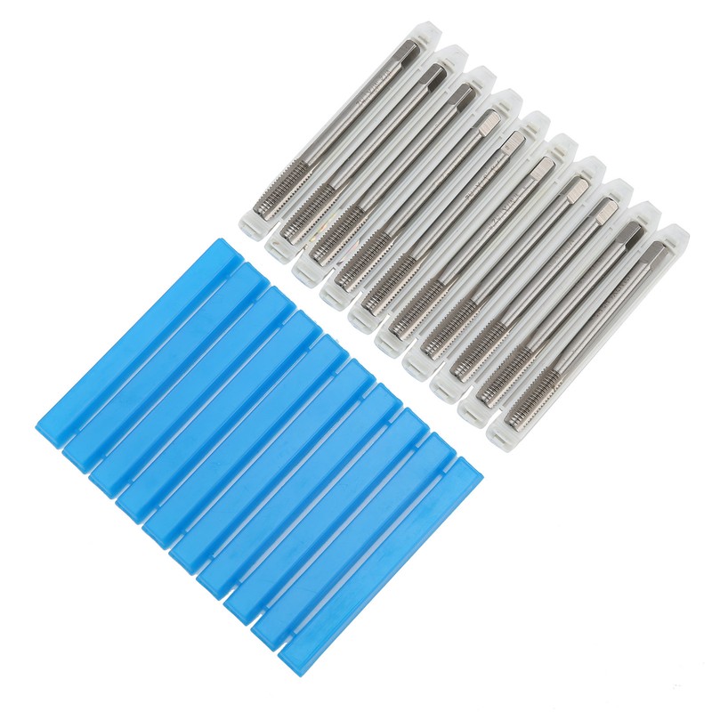 10pcs Thread Tap Set Straight Flute HighSpeed Steel Machine Tap