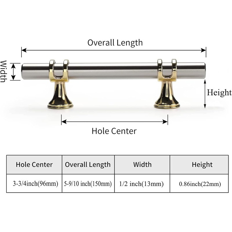 Haliwu 20 Pack Brushed Nickel Cabinet Pulls, Cabinet Handles Brushed