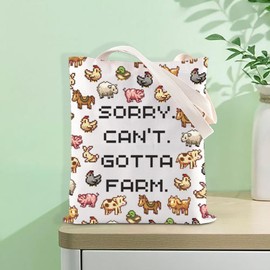 Valley Game Inspire Tote Bag Farm Sim Gift Pixel Animal Lover Gift Farming Country Adventure Gaming Gift (Gotta Farm UK)