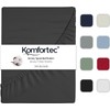 Komfortec Single Fitted Sheet 100% Cotton, 11 inch (30 cm)