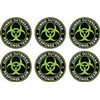 6 - 2" Zombie Outbreak Response Team GREEN Sticker PACK