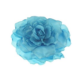 Zac's Alter Ego Very Large Satin-Feel Rose Flower on Brooch Pin & Elastic