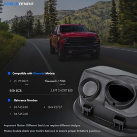 84745940 Fuel Tank Filler Pipe Housing Fit for Chevy Silverado 1500 Gas 2019-2025 5.8 Ft Box Only, without Diesel - Gas Cap Door Assembly Replace# 84492767 84745968