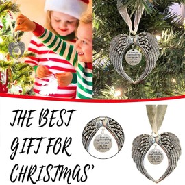 LYPER Christmas Memorial Hanging Ornaments Angel Wings, Memory Gifts Pendant I Have a Angel Watching Over Me I Call Her Sister Xmas Tree Hanging Sympathy Gift for Loss of Loved One in Heaven (Brother)