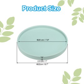 PATIKIL 9 Inch Round Ceramic Plant Saucer, Plant Saucer Tray Flower Planter Drip Tray for Indoors Outdoors Patio Balcony, Blue