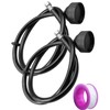 2 Pack Shampoo Bowl Sprayer Head with Black Rubber Hose