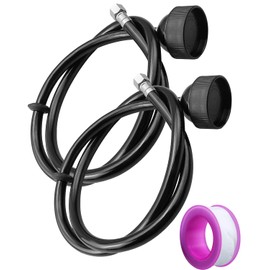 2 Pack Shampoo Bowl Sprayer Head with Black Rubber Hose to Attach Shampoo Bowl Faucet Vacuum Breaker, 1/4 Thread Compatible with Most Commercial Shampooing Basin Systems