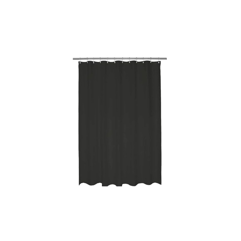 Mebix TRD Cortina de Baño 200x200cm Impermeable, Antimoho con 12