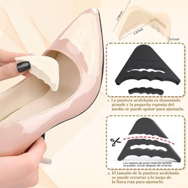 32 pcs Almohadillas de Talón, Relleno de Zapatos, Reutilizables Almohadillas para Pies Amortiguadoras Aliviar el Dolor de Pies para Mujer, Metatarsianas Adheribles Antideslizante