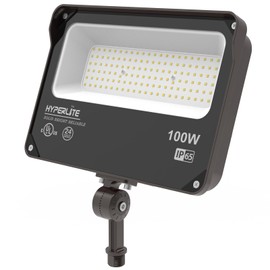 HYPERLITE LED Flood Light 100W 11000LM, 5000K Flood Lights Outdoor with Knuckle Mount, IP65 Waterproof Flood Lights for Yard,Garden,Playground UL Certified