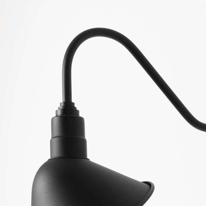 mirrea 8" Gooseneck Outdoor Sign Lighting Matte Black Barn Light