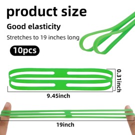 10PCS H Band Silicone Rubber Bands, 9 Inch H-Bands Silicone Rubber Bands Assorted Color, Elastic Rubberbands H-Band Silicones Bands 9 Inch | 9” Silicones Bands