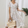 HEBELD Floral Dress for Women Short Sleeve Summer Wrap Dress,