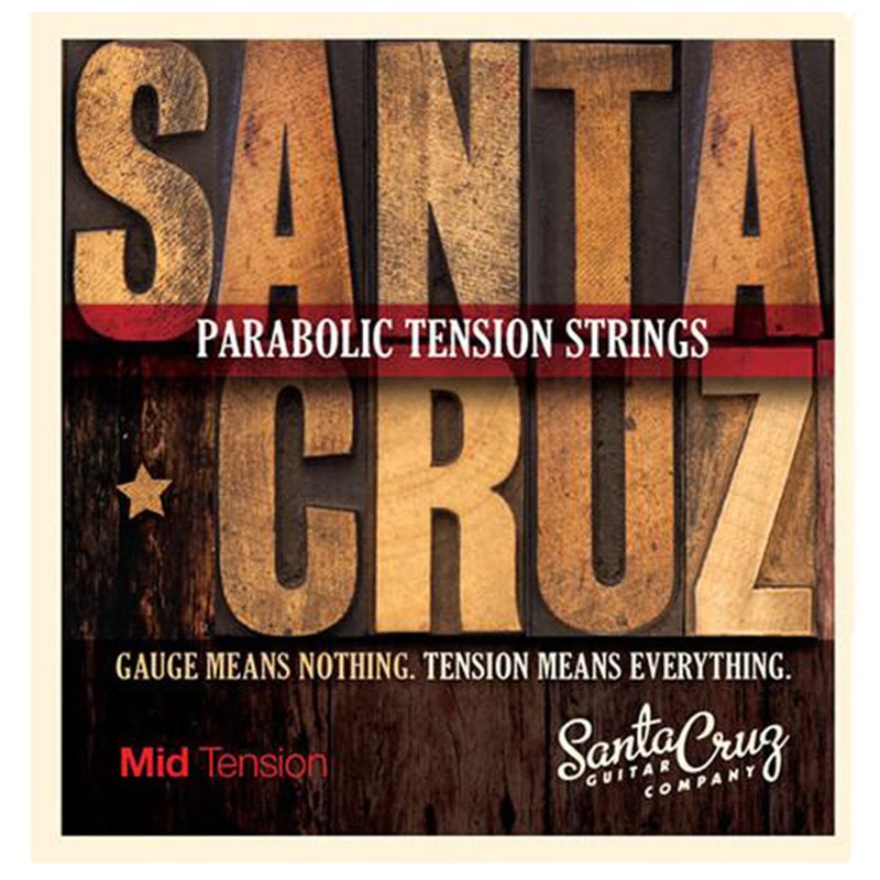 Santa Cruz Parabolic Tension Acoustic Guitar Strings Mid Tension (6