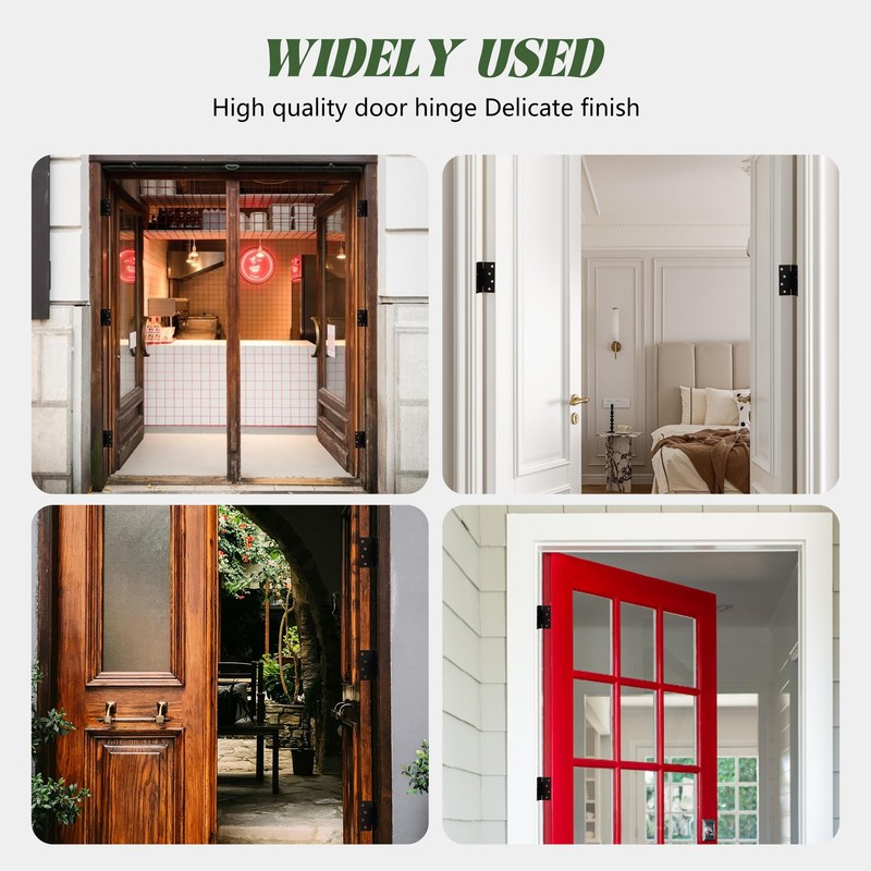 2 Pack Self Closing Door Hinges 4 inch Matte Black