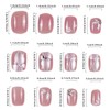 24Pcs Short Press on Nails RTKHFZE Pink Fake Nails with
