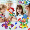 Kids Building Blocks STEM Toys, 120 PCS Plastic Gear Interlocking