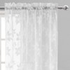 DWCN White Sheer Rod Pocket Curtains - Window Voile Floral
