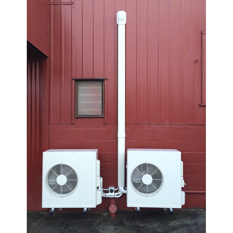 Plusluck 4" Flat Elbow Line Cover Set Parts PVC Accessory