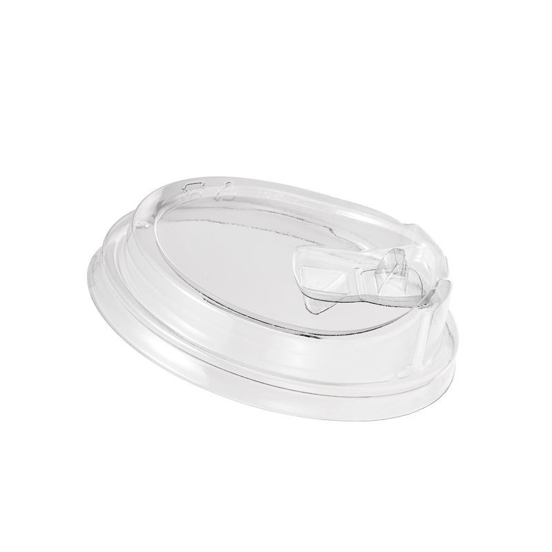 FMP Brands Strawless Lids for 16/20/24 oz Plastic Clear Cup